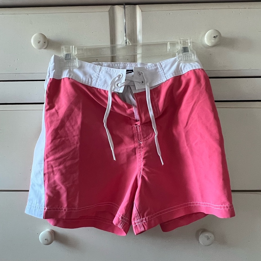 Island Company Salmon and White Swim Shorts